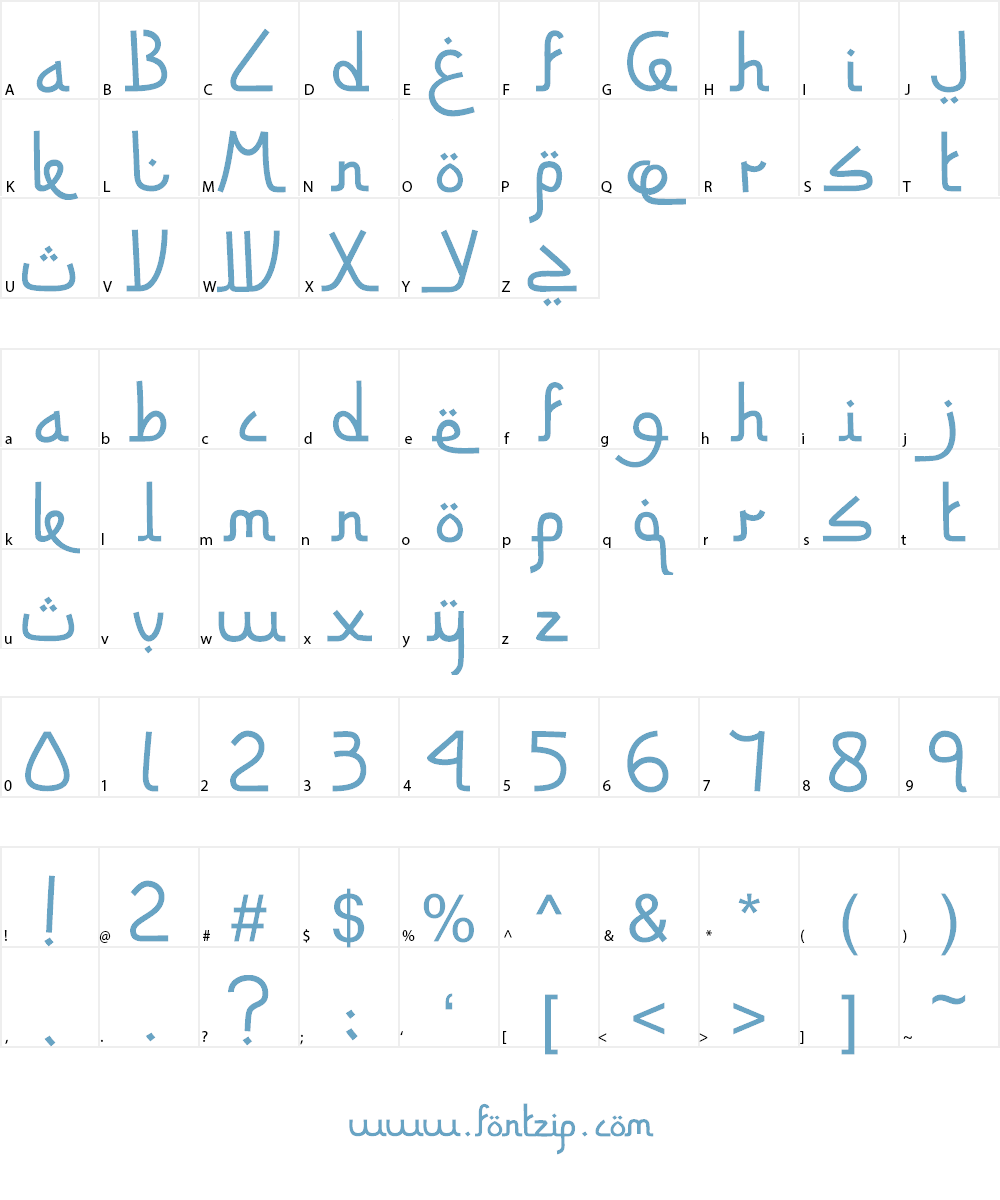 Siti Maesaroh Font Character